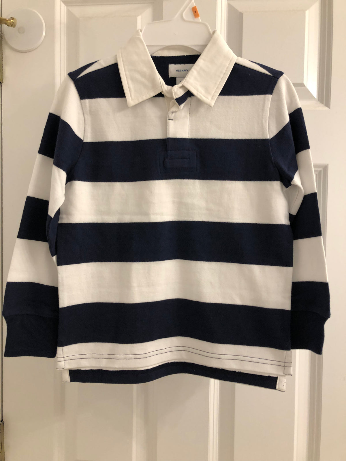 New Dress sweater Striped navy white - size Youth - 6 (S)
