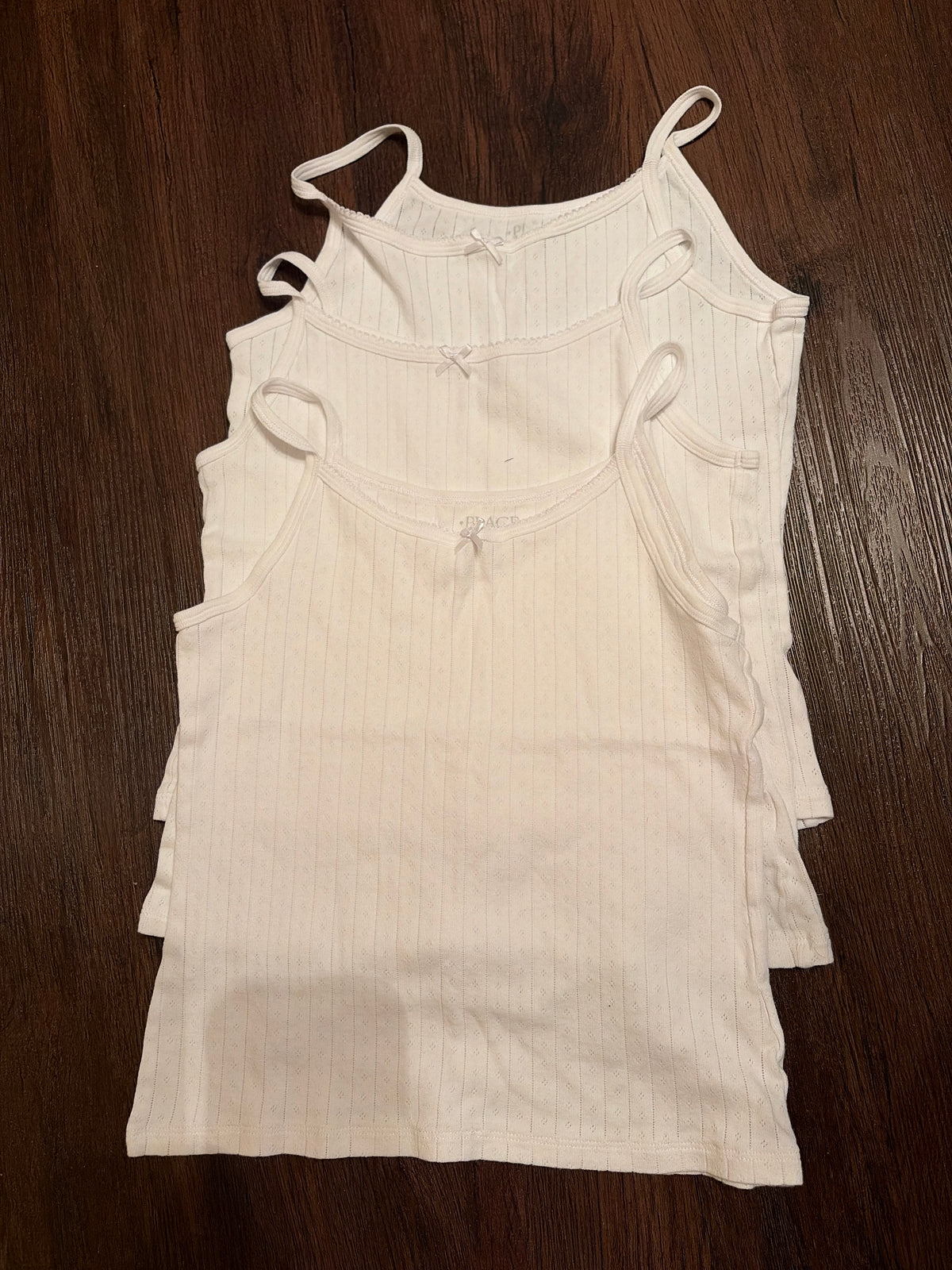 Set of 3 under tanks 100% cotton - size Youth - 6 (S)