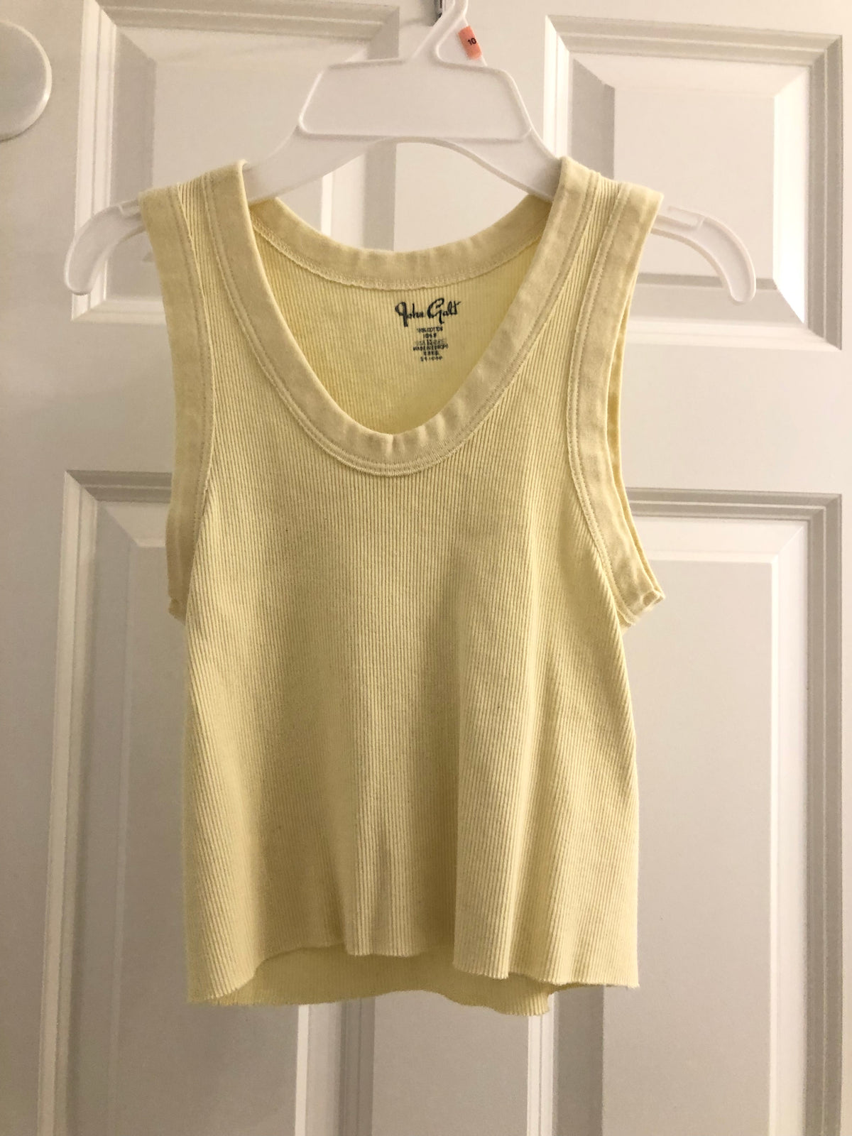 John galt cropped tank Light yellow top - size Women - XS (0/2)