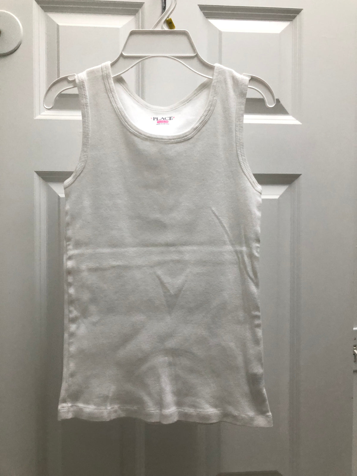 CP white tank Cotton - size Youth - 14 (XL)
