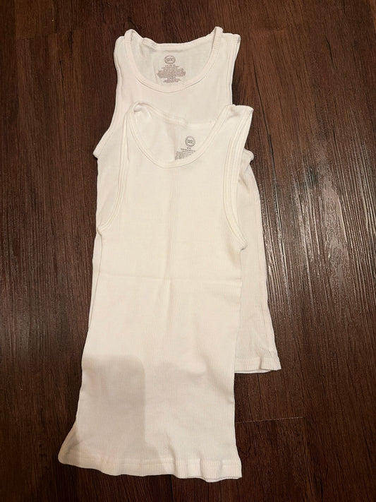 Set of 2 under tanks 100% cotton - size Youth - 6 (S)
