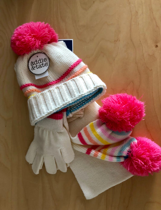 New set: hat, gloves And scarf - size Youth - 5 (XS)