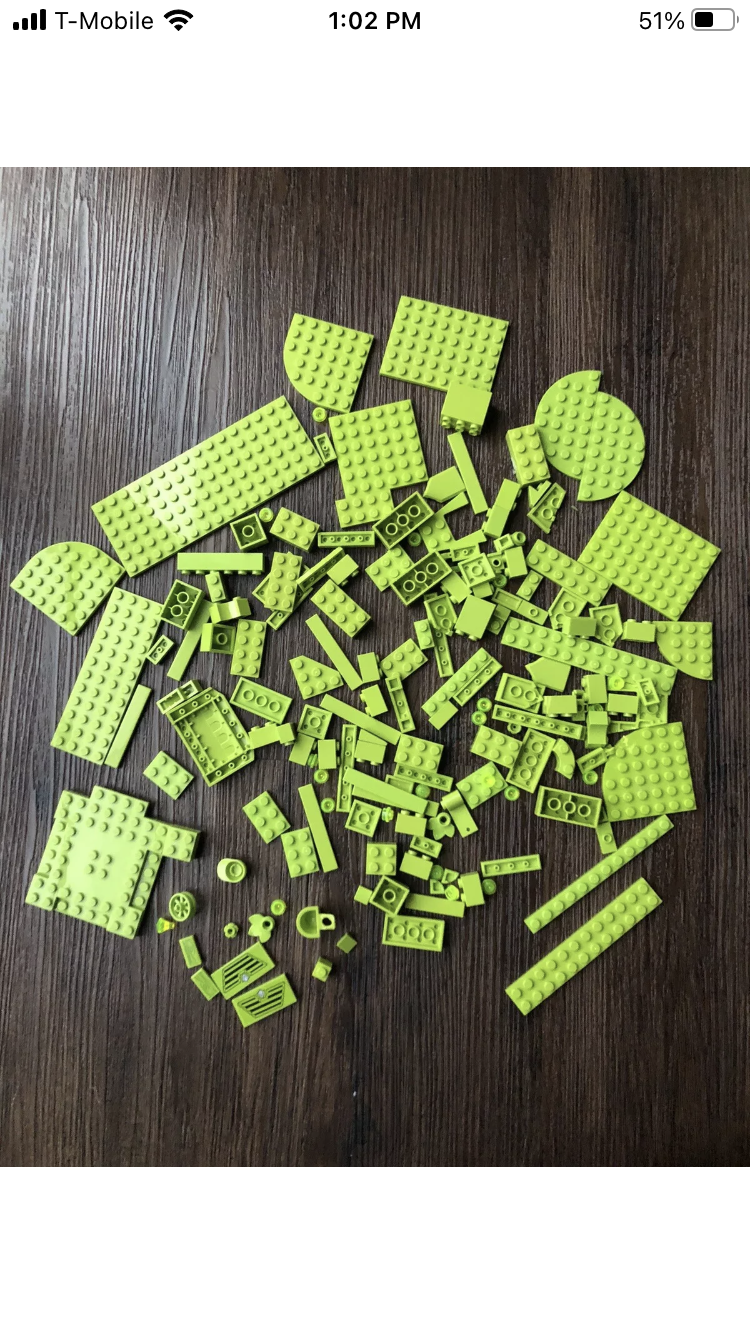 LEGO pieces  lot Safety green