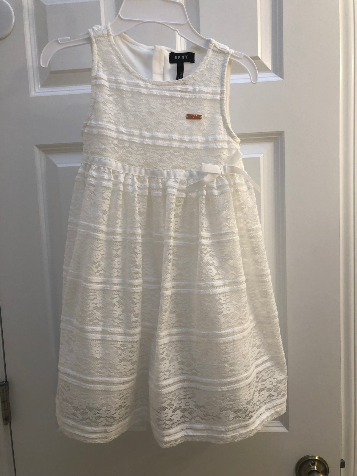DKNY White dress Hardly worn - size Youth - 6 (S)