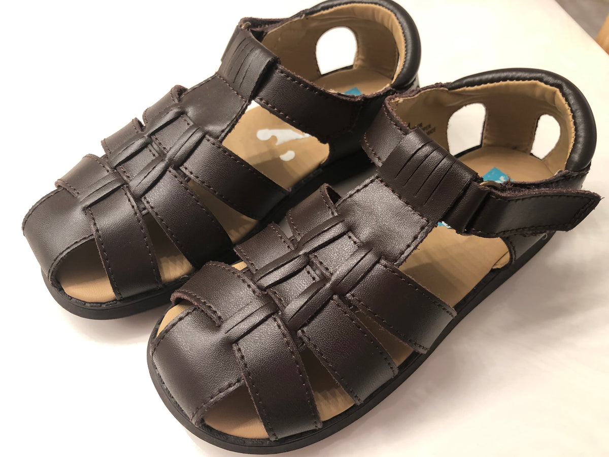 brown sandals Real leather - size Shoes - Kids 12