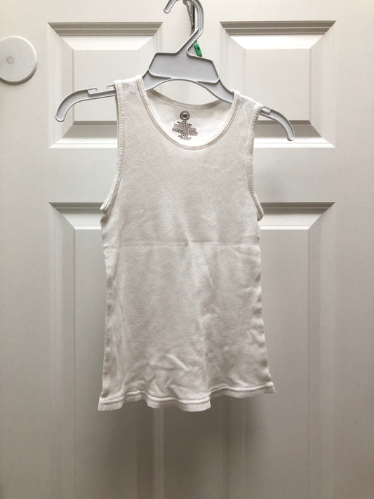 White tank 100% cotton - size Youth - 6 (S)