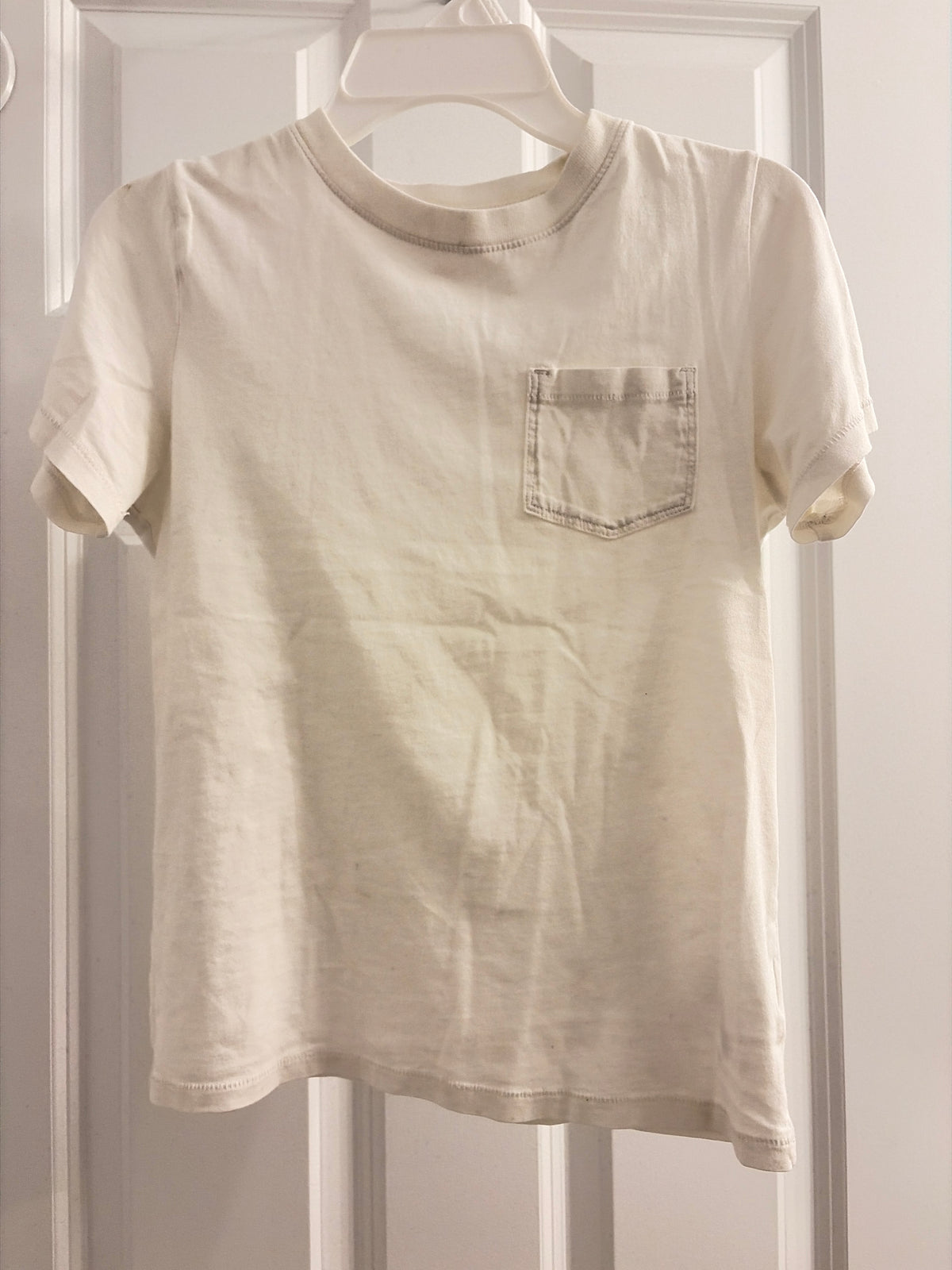 White cotton t-shirt - size Youth - 7 (S)