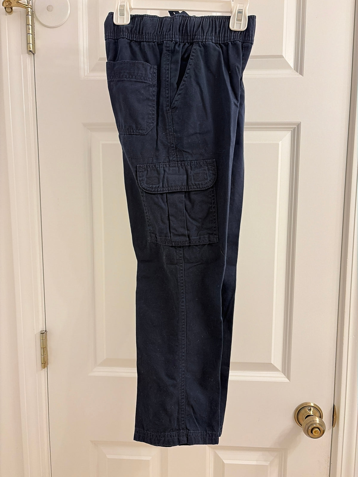 Navy cargo pants 100% cotton - size Youth - 8 (M)