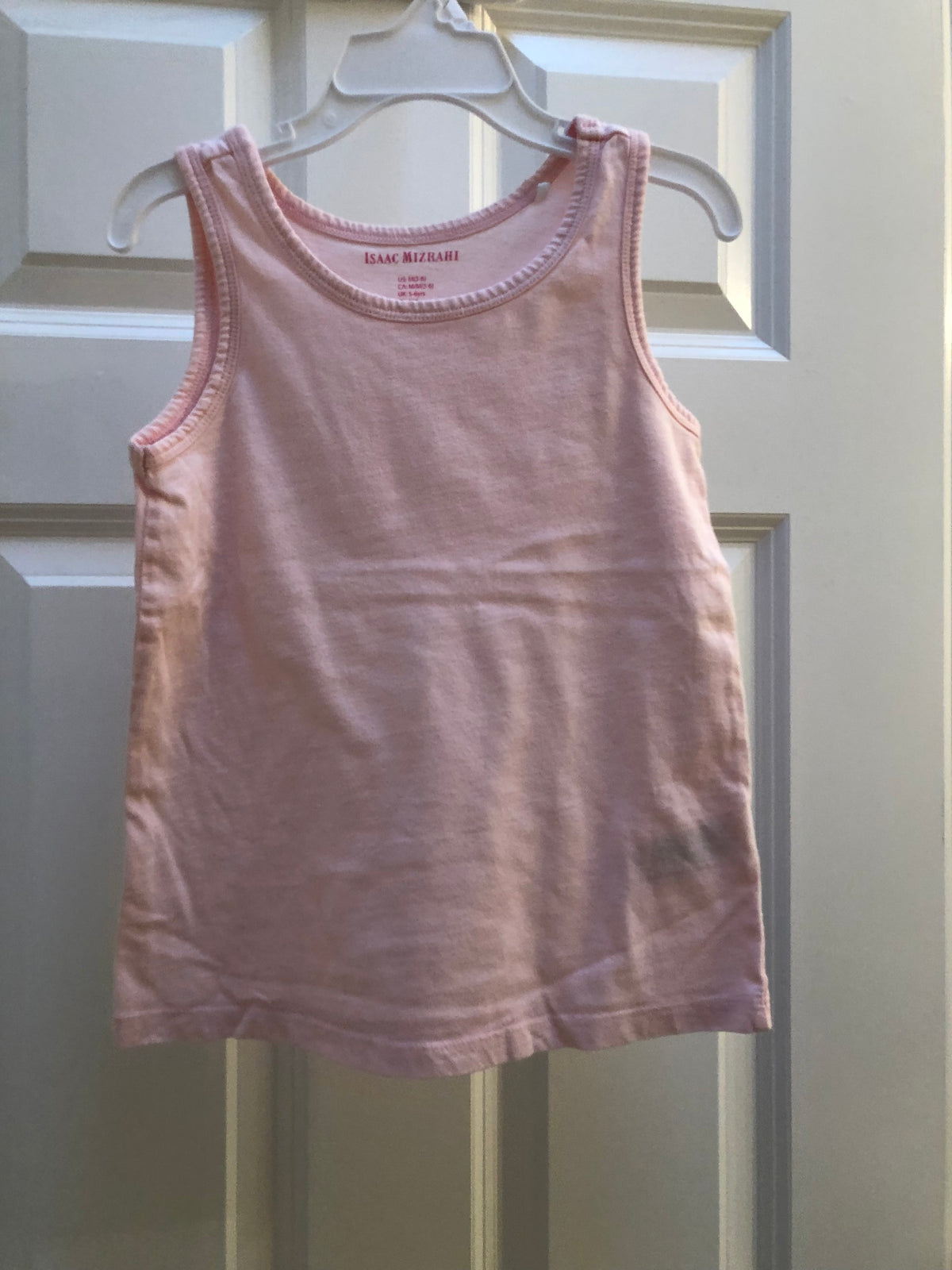 Light pink tank 100% cotton - size Youth - 5 (XS)