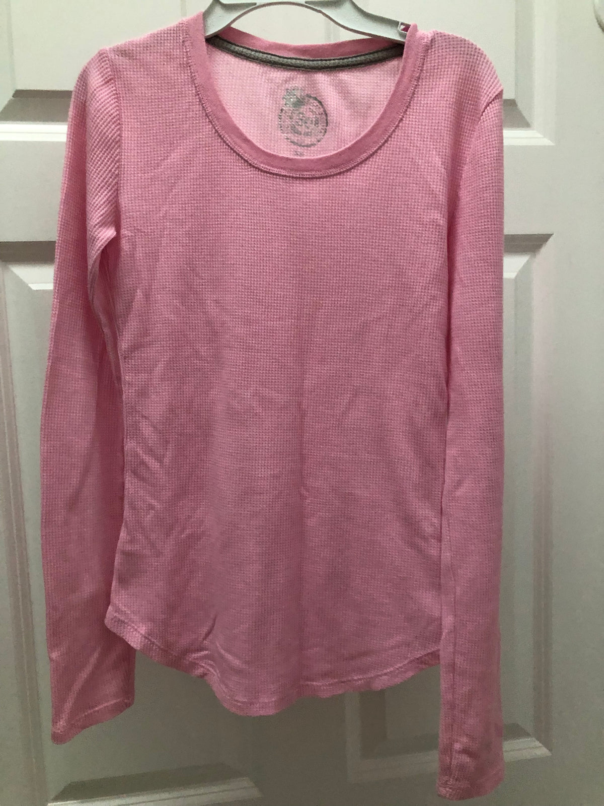 Pink pajama top Long sleeve - size Youth - 12 (L)