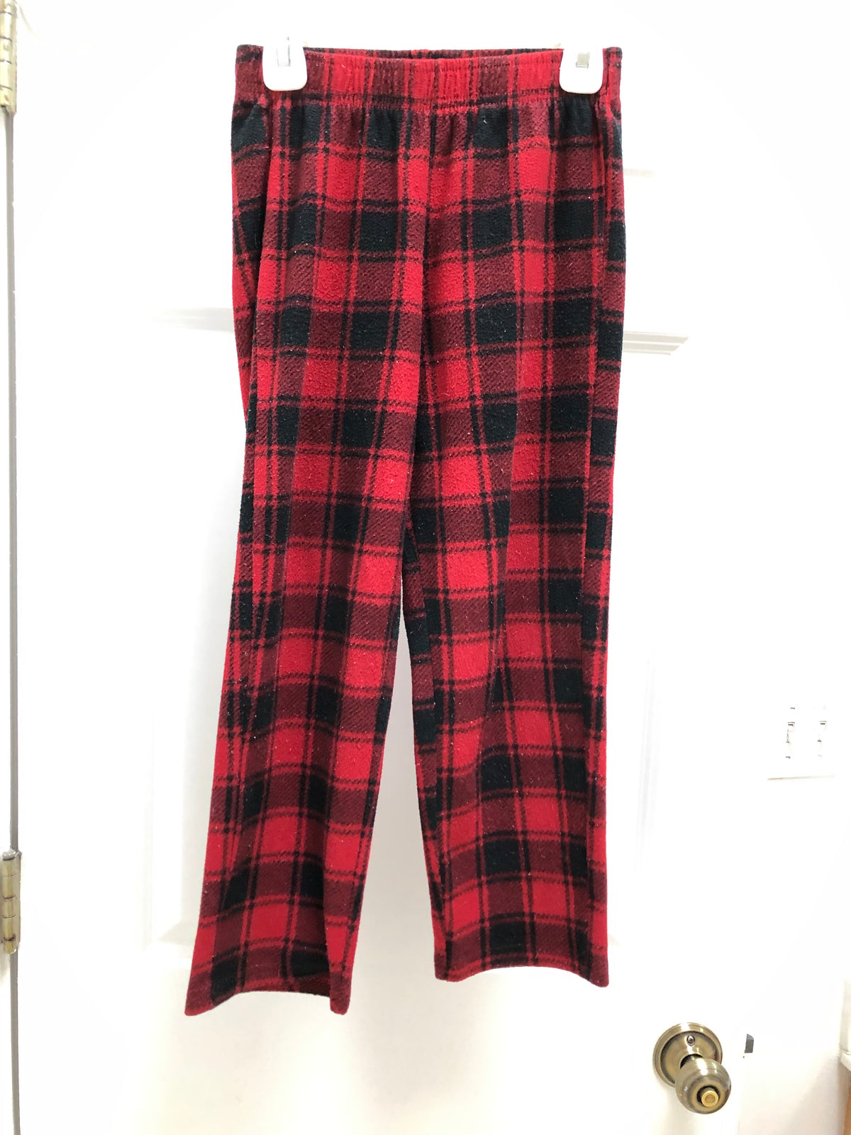 Plaid pajama pants Red black - size Youth - 8 (M)