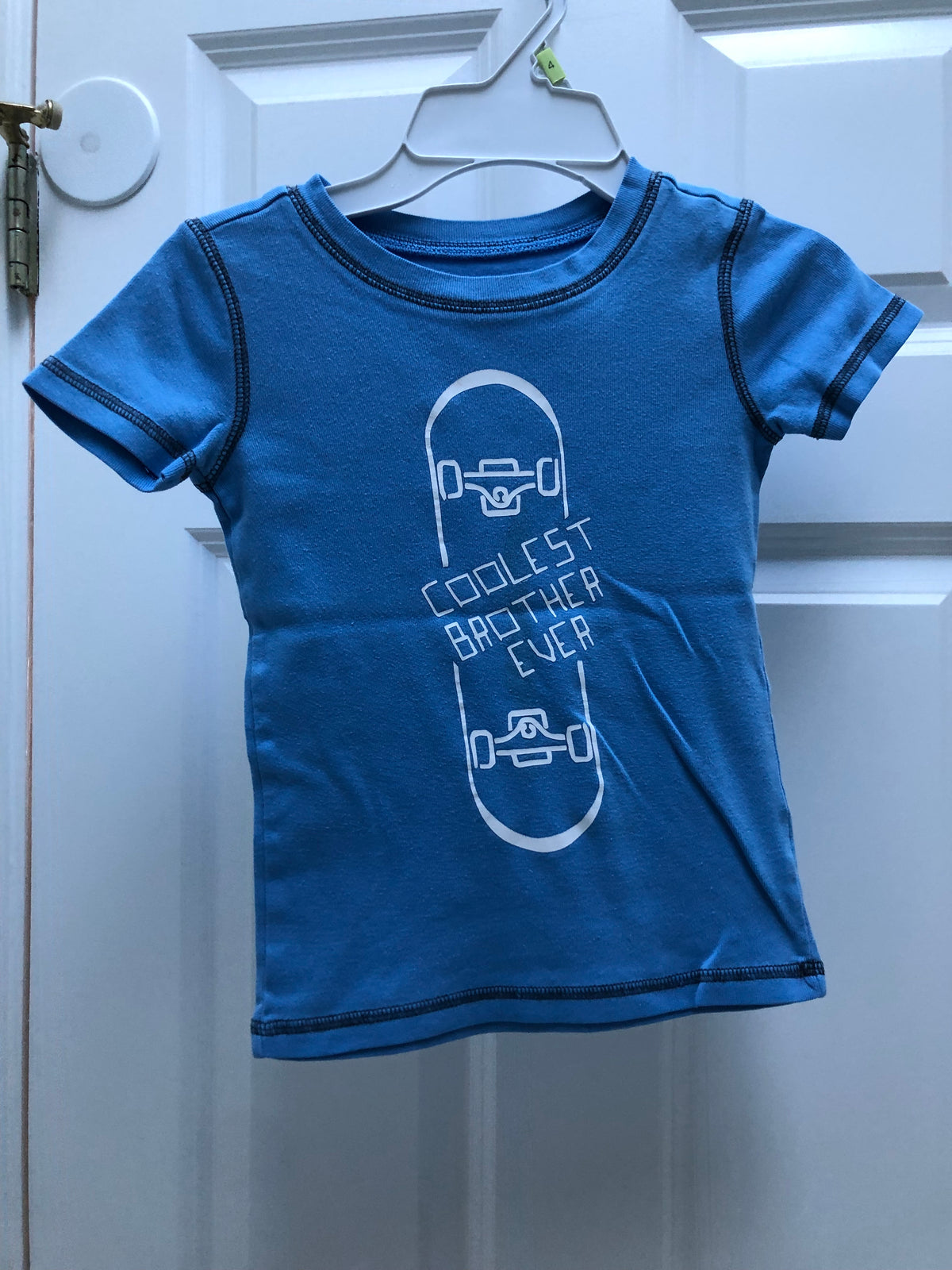 Blue pajama top Skate board - size Youth - 4 (XS)