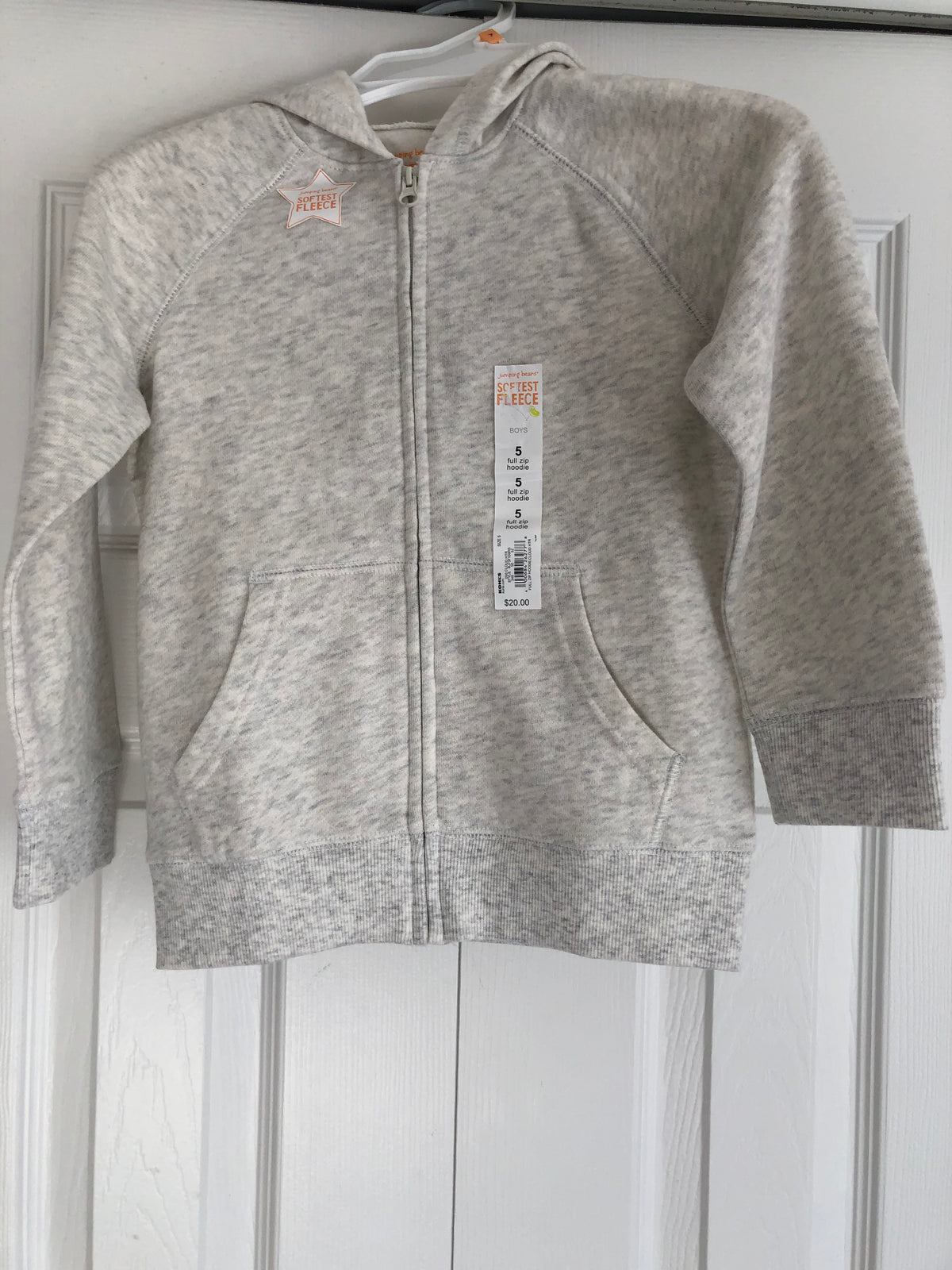 New  hoodie jacket Grayish color - size Youth - 5 (XS)