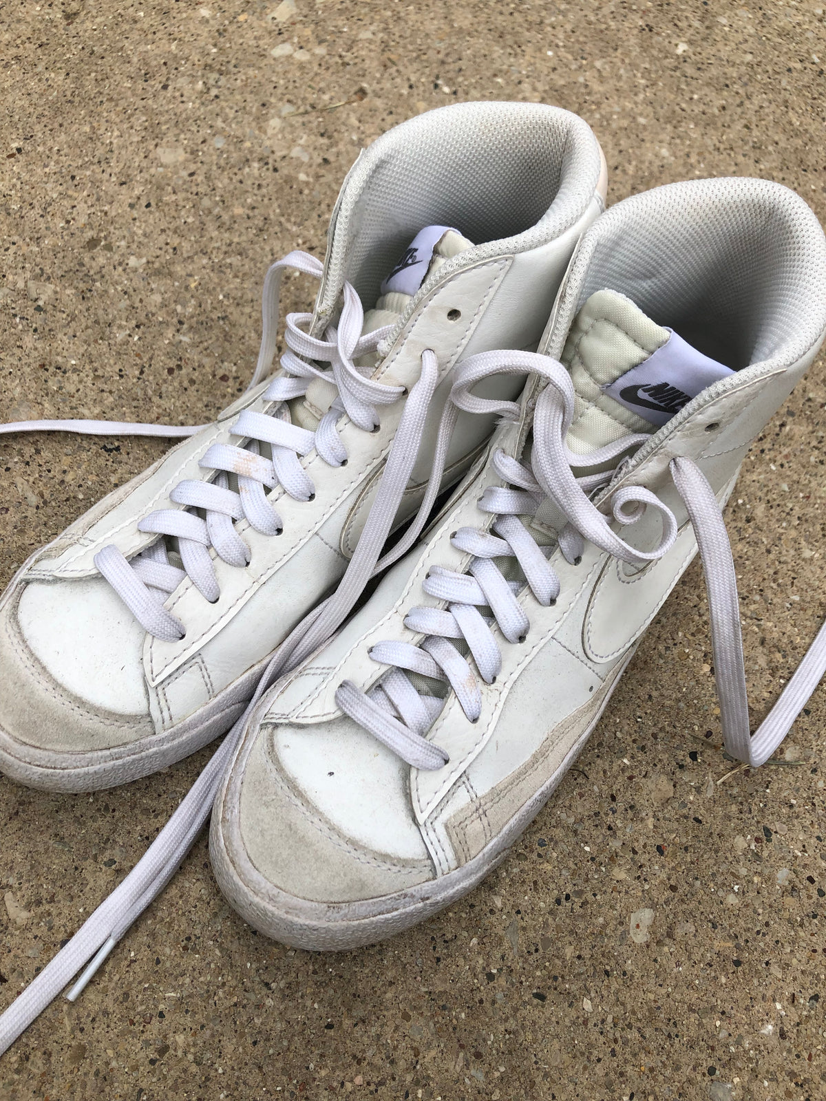 Nike sneakers White leather - size Shoes - Kids 6
