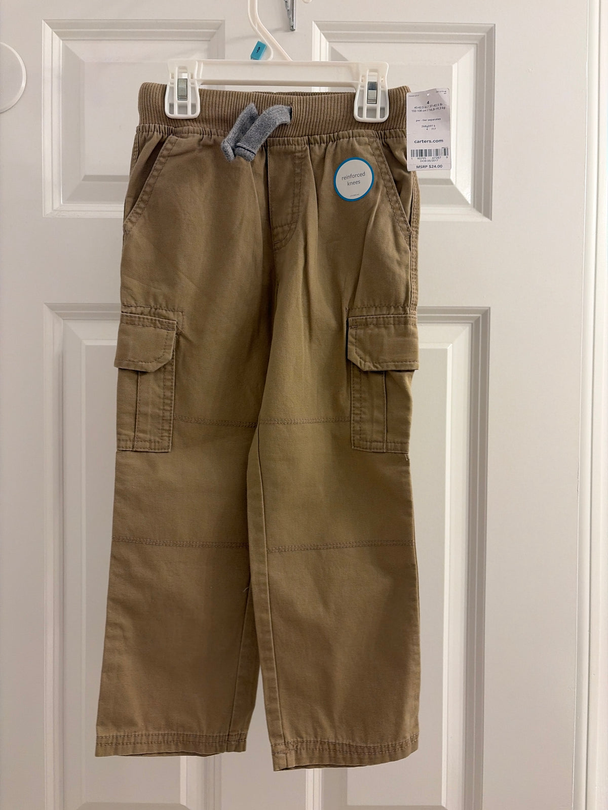 New carters pants Khaki. Cotton. - size Youth - 4 (XS)
