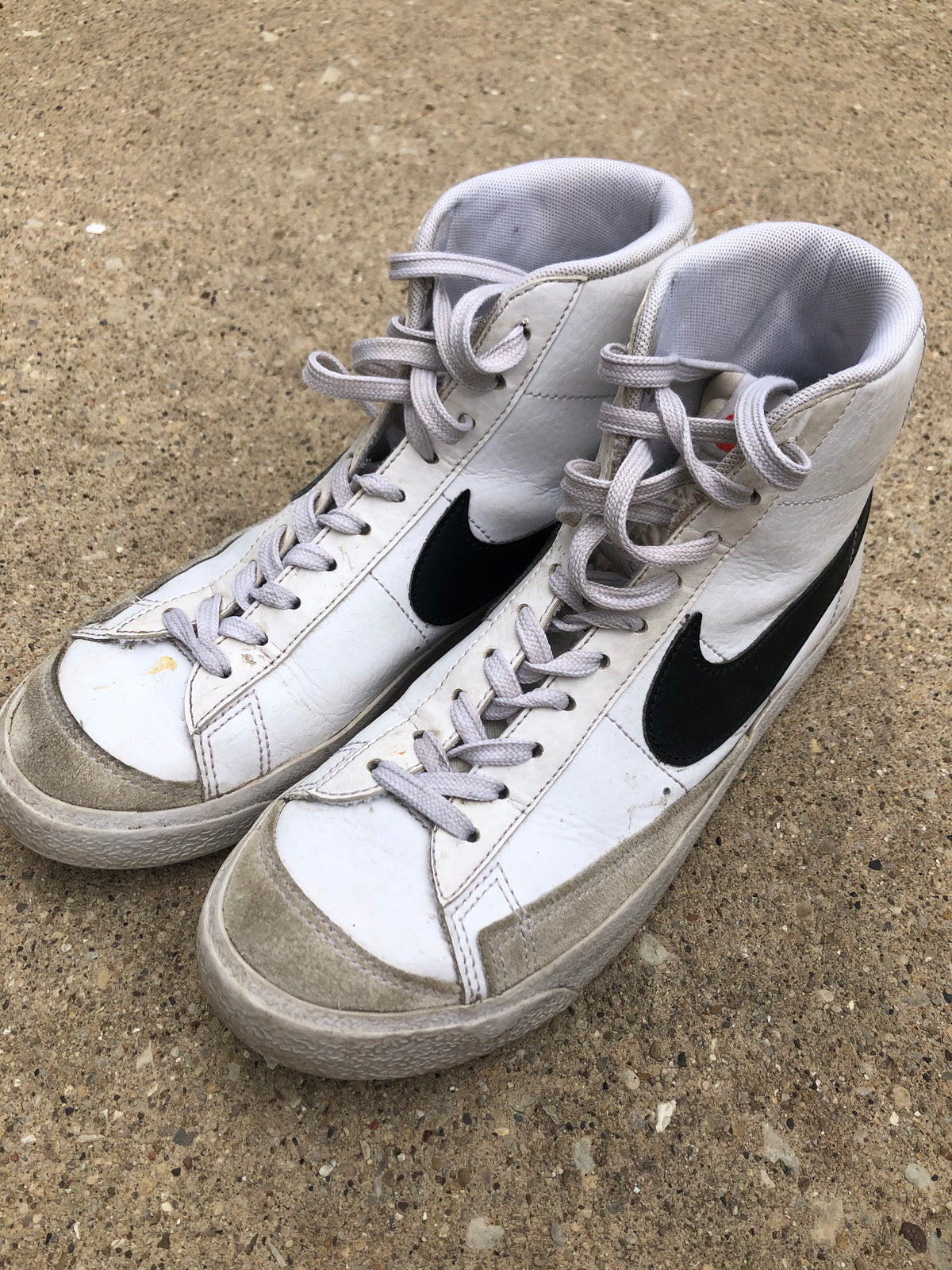 Nike sneakers White leather - size Shoes - Kids 6
