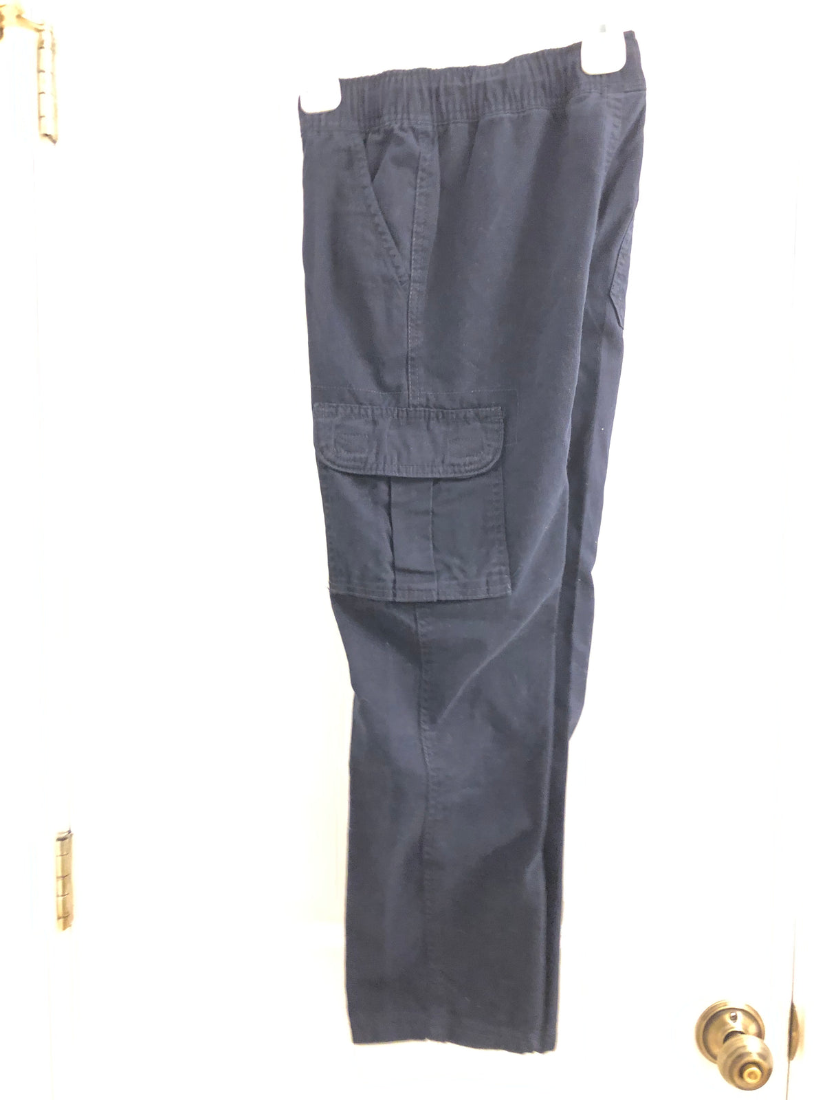 Navy blue cargo pants 100% cotton - size Youth - 8 (M)