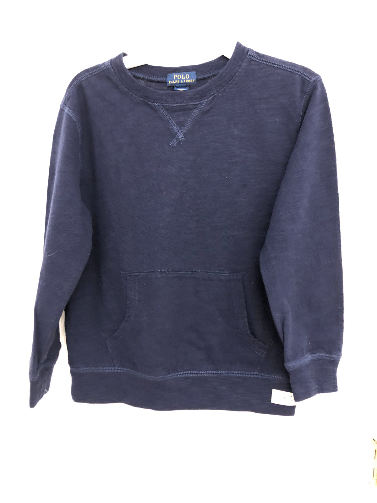 New Lauren Polo tee Long sleeve. Navy blue - size Youth - 6 (S)