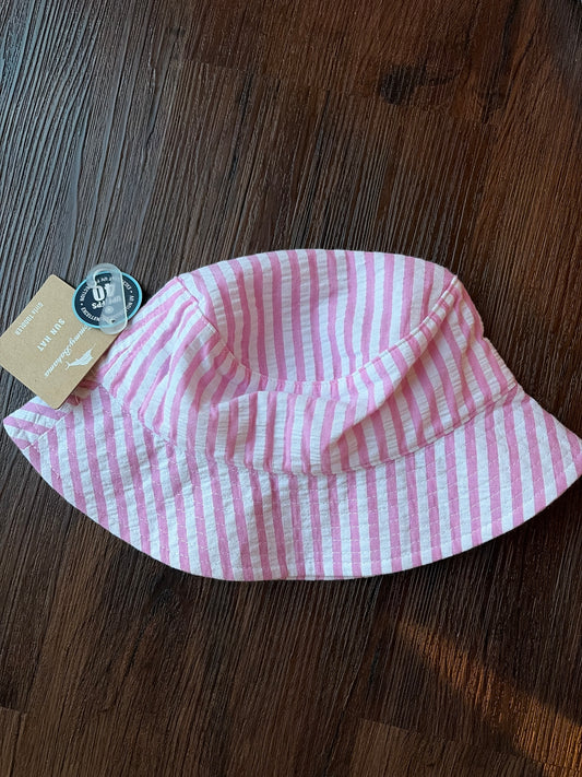 New summer hat Striped pink.