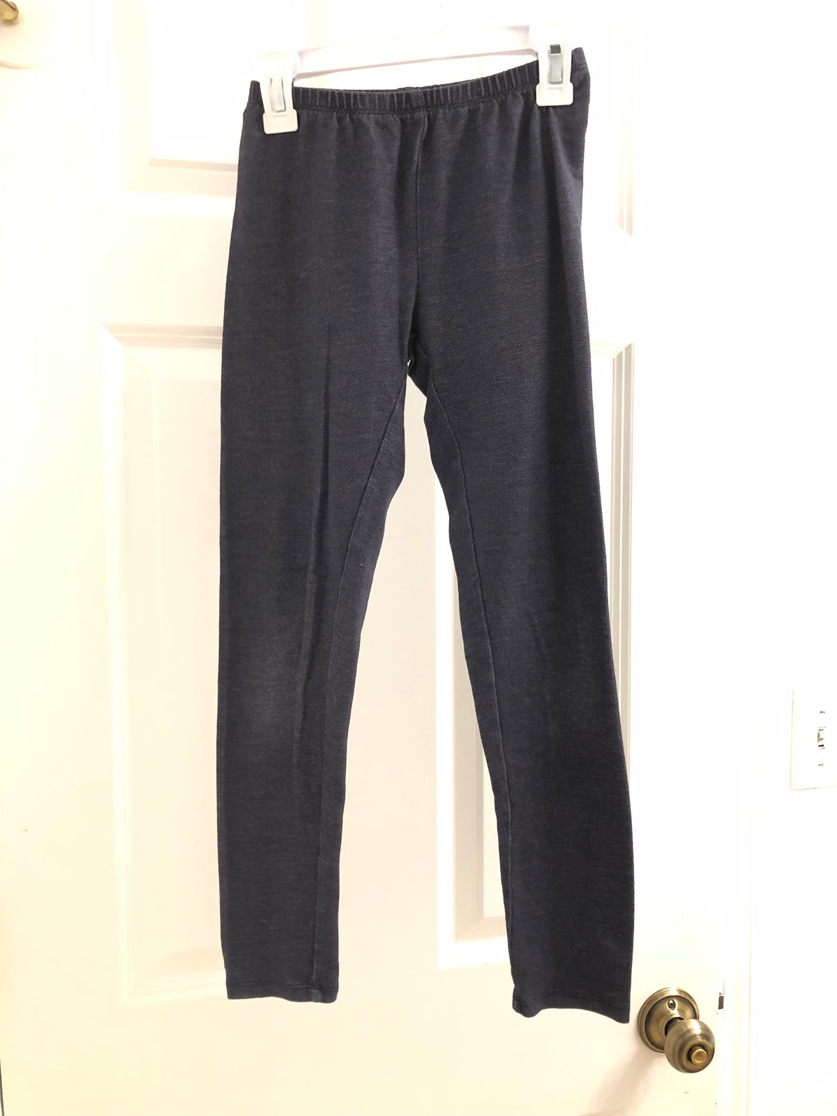 Navy blue leggings Cotton - size Youth - 10 (L)