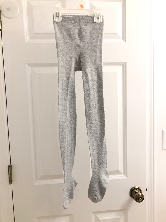 Gray tights cotton Euc - size Youth - 8 (M)