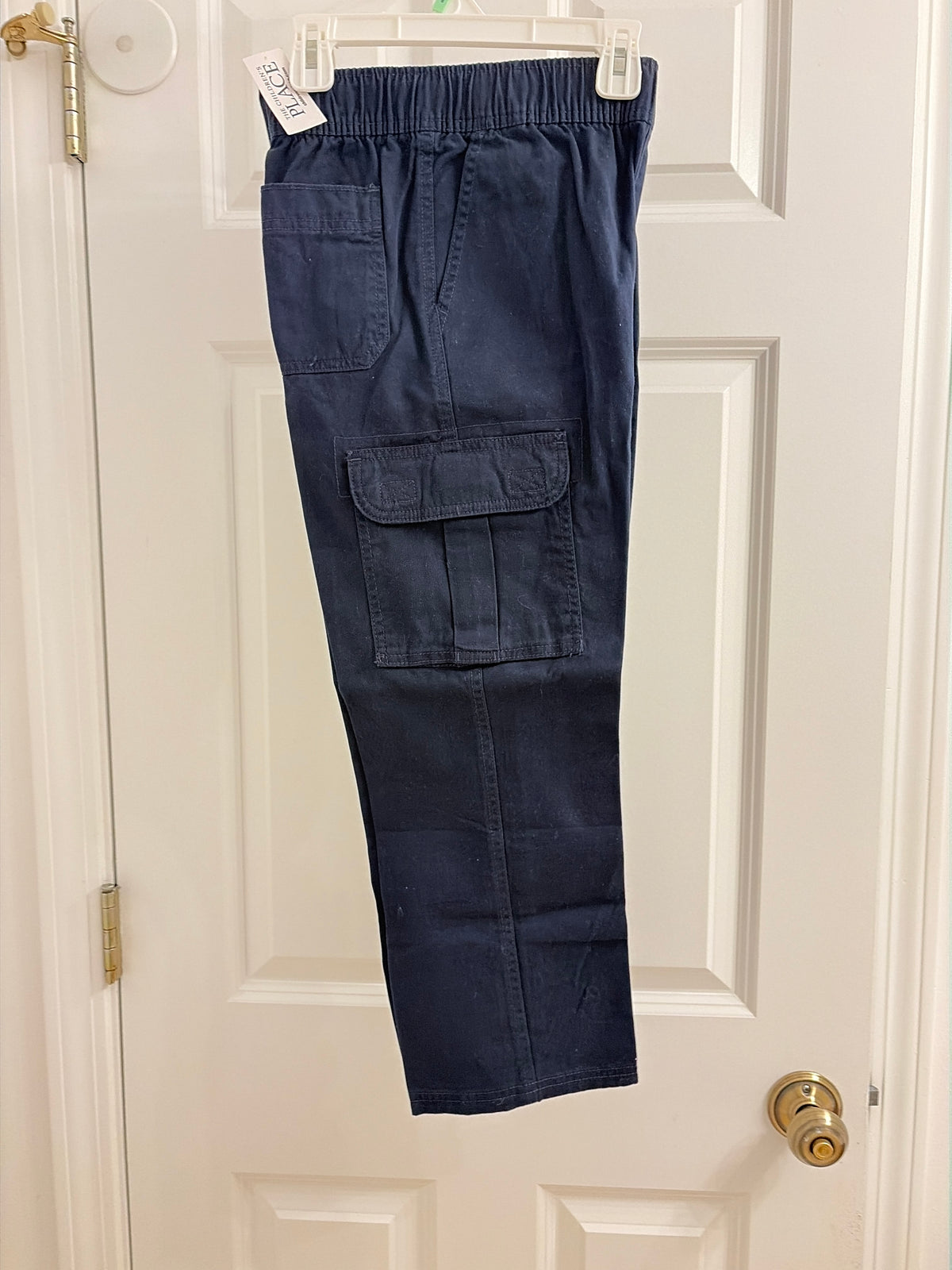 New cargo pants 100% cotton. Navy blue - size Youth - 8 (M)