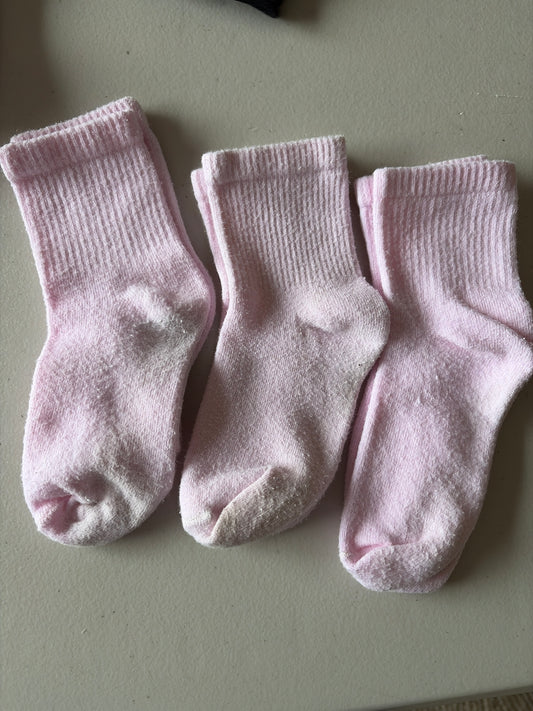 Set of 3 pairs Pink. Cotton - size Toddler - 5T
