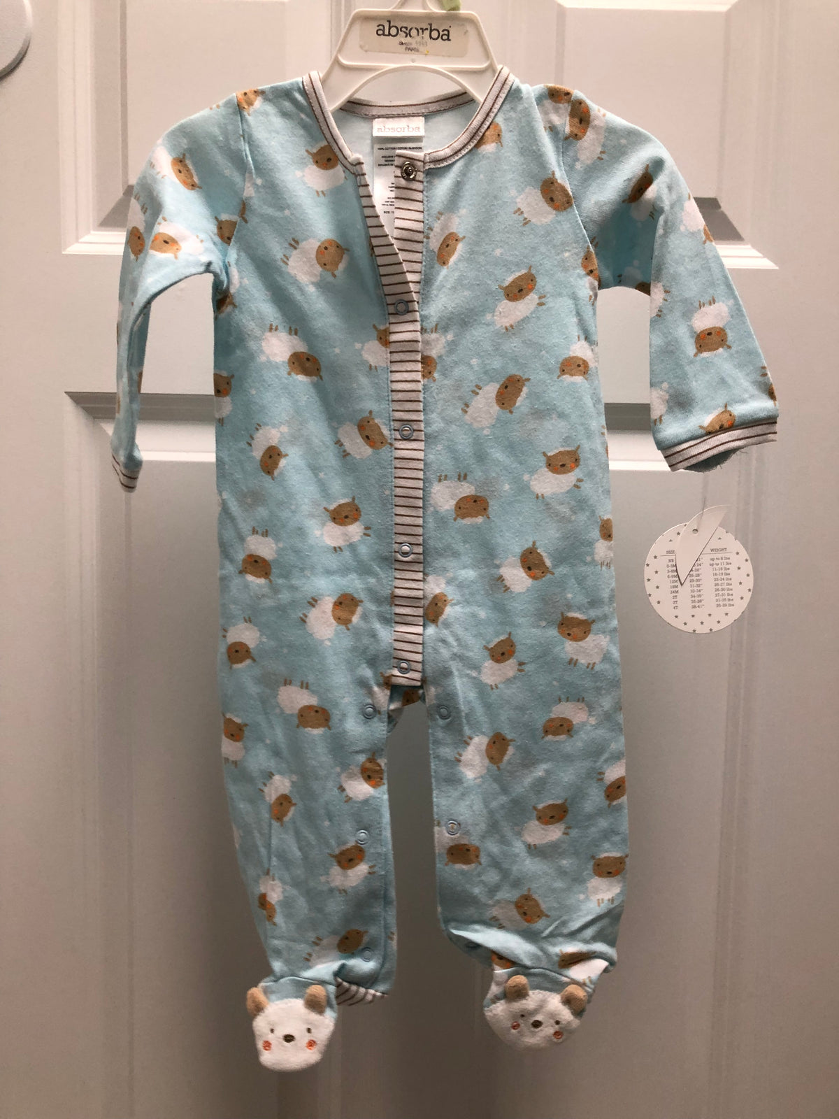 New onesie Blue. Sheep - size Month - 3-6 / 6M