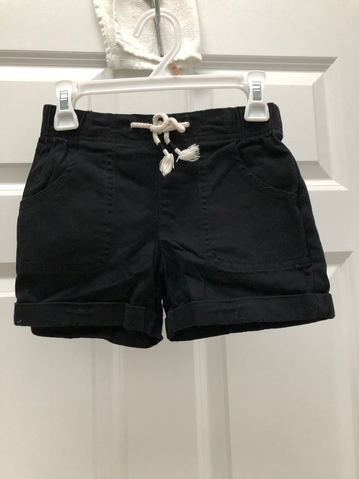 Cotton black shorts - size Youth - 8 (M)