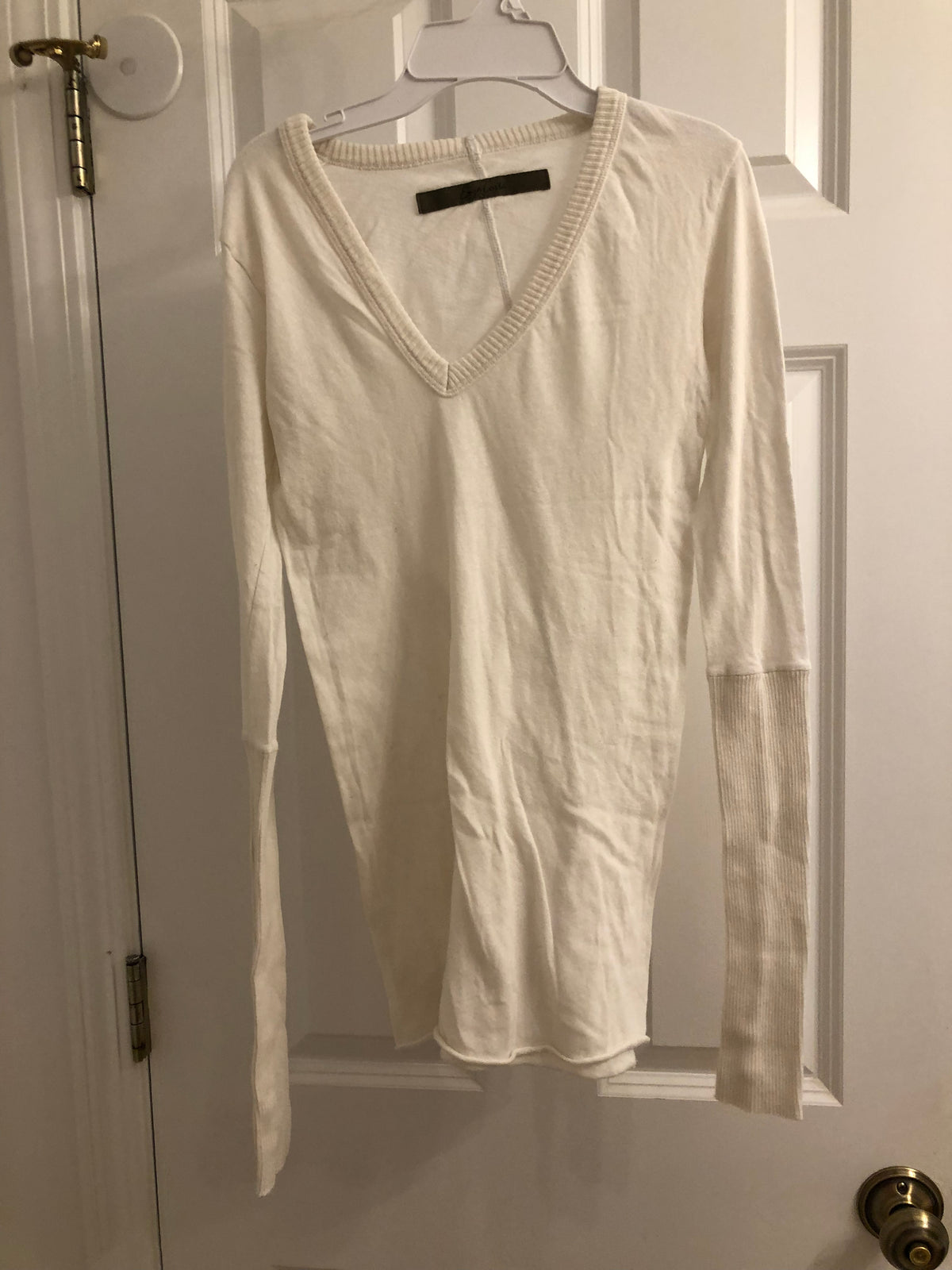 White tee Long sleeve - size Youth - 18 (XXL)