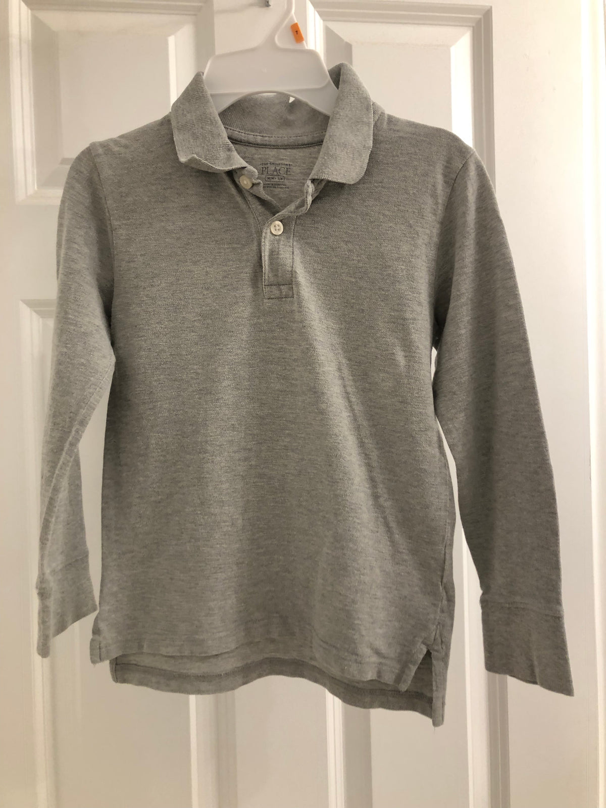 CP polo shirt gray Long sleeve. Uniform - size Youth - 7 (S)