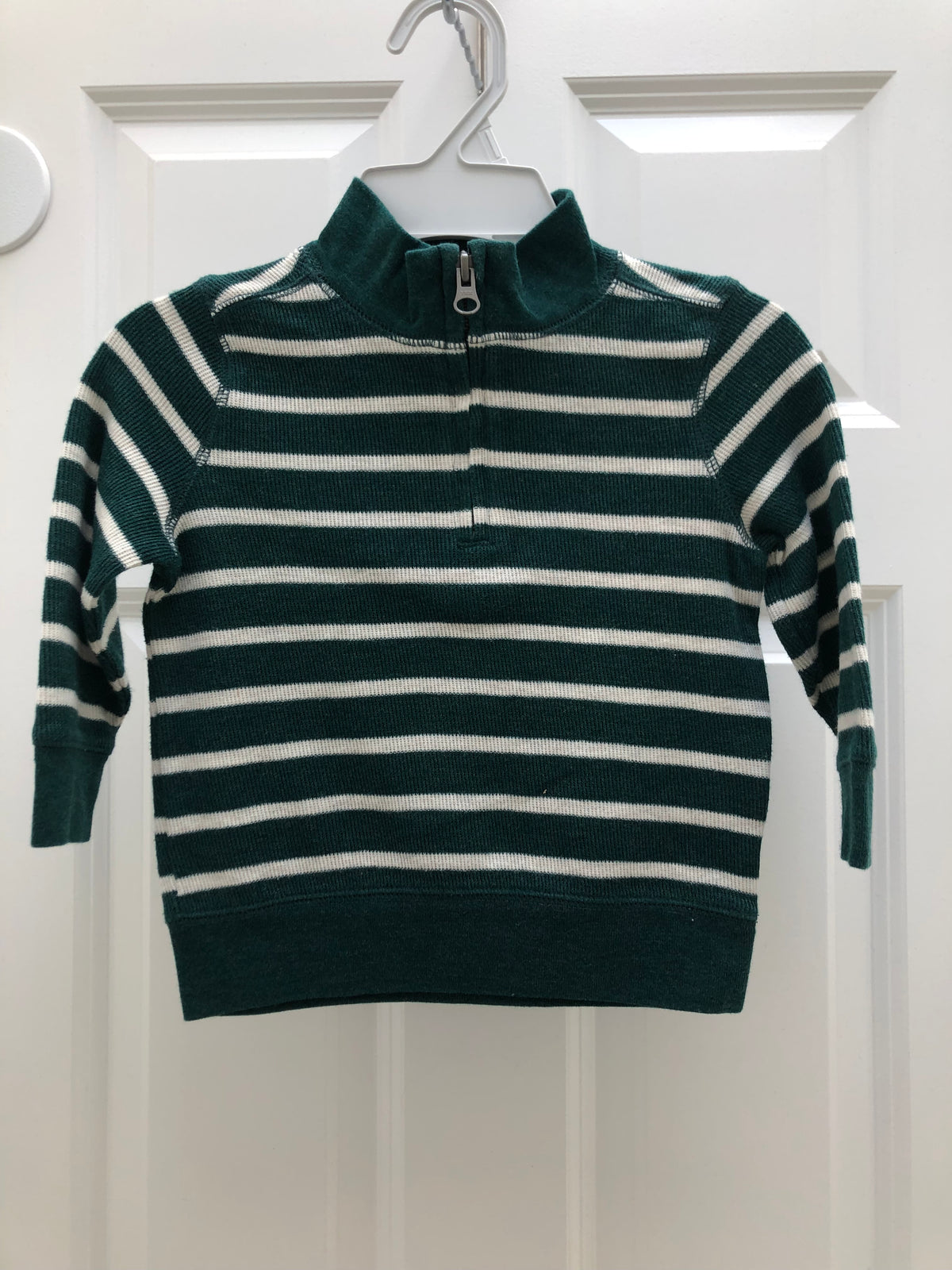 Striped green sweater Zipper - size Month - 18-24 / 24M