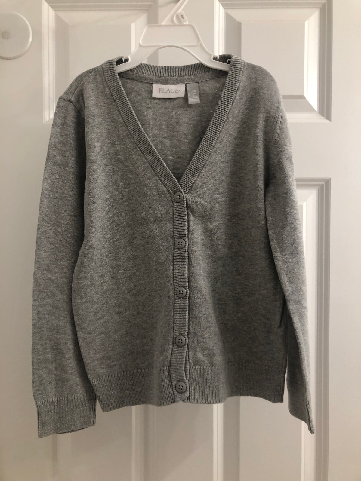 School uniform cardigan CP. gray - size Youth - 8 (M)