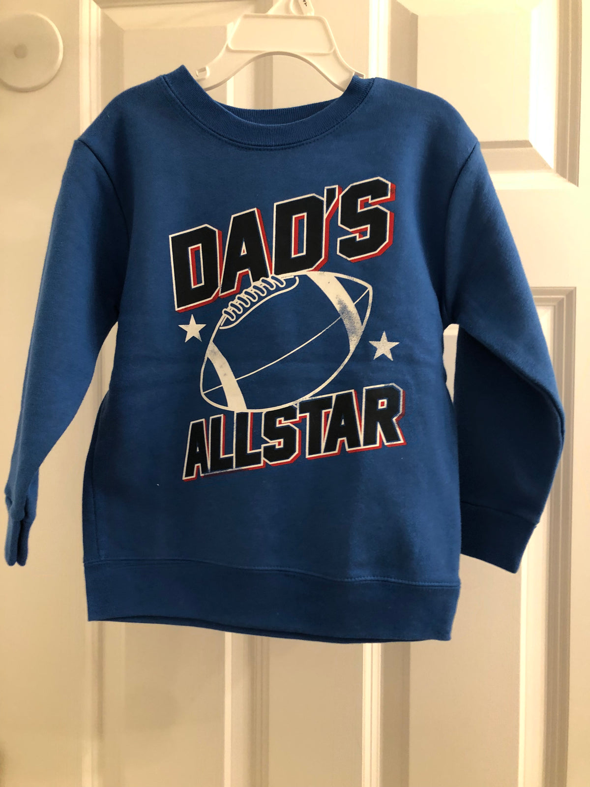 New blue sweatshirt Dad's all star - size Toddler - 4T