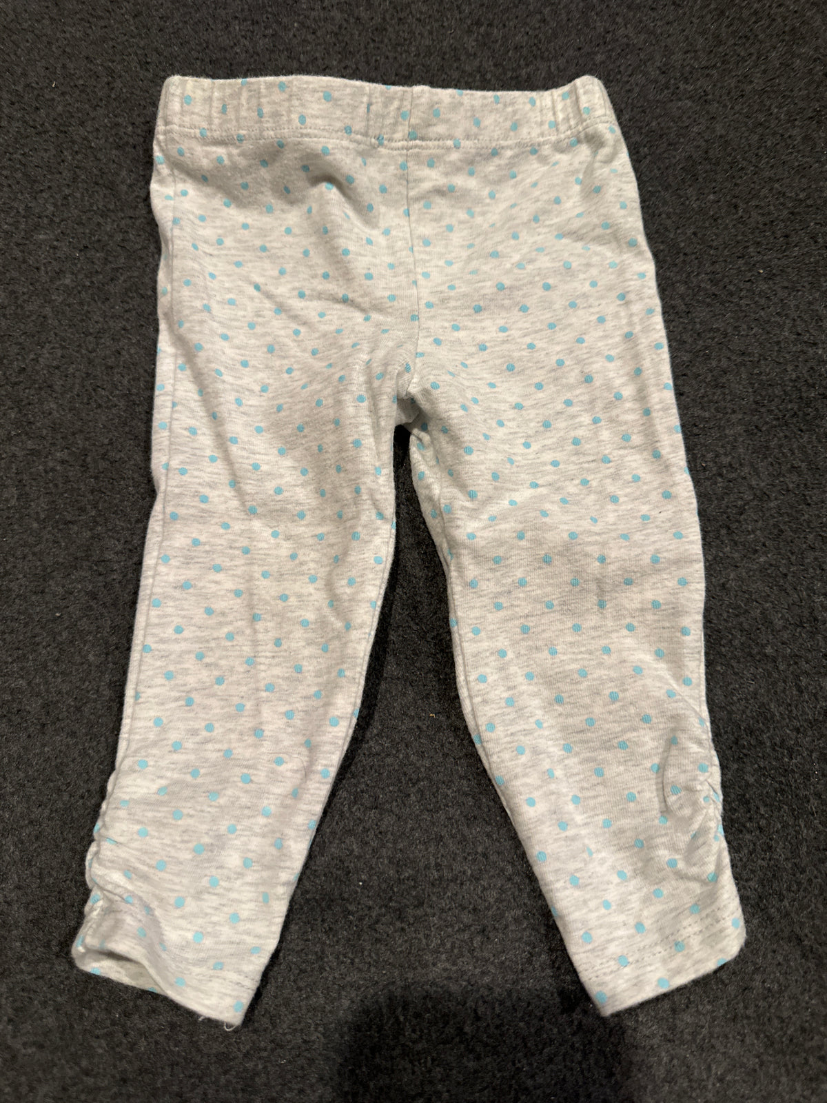 Gray with blue dots Leggings - size Month - 9-12 / 12M