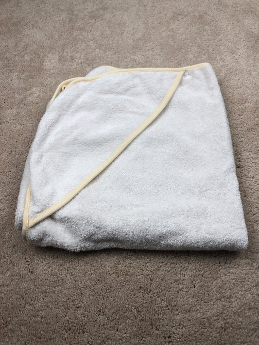 Hooded towel yellow - approx 28 sq Seller requested removal