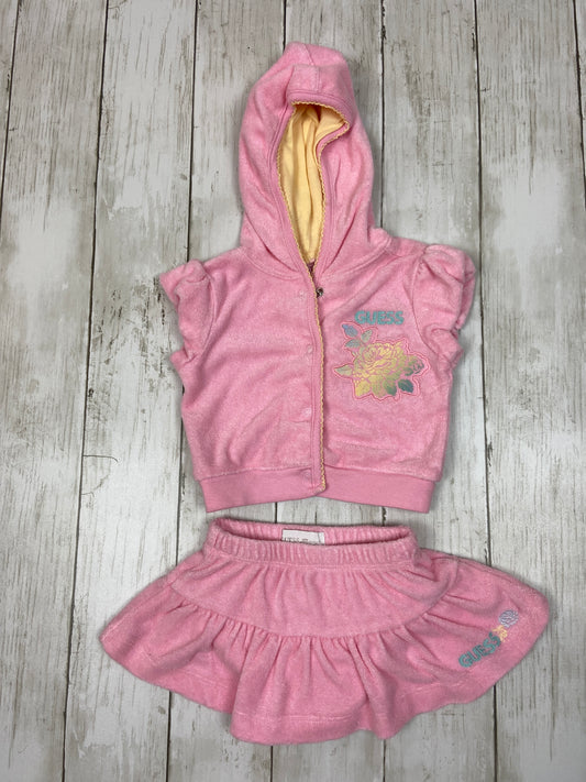Guess Jeans 2 piece Pink Hoodie and skirt - size Month - 3-6 / 6M