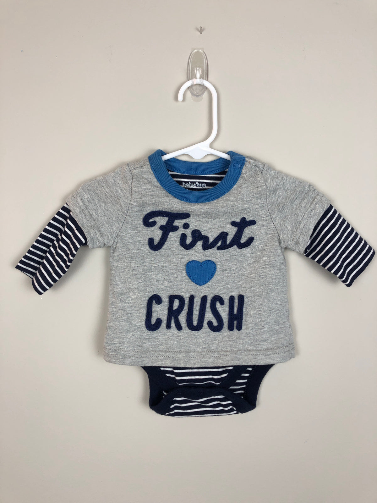 Baby Gap First Crush Onesie - EUC - size Month - 0-3 / 3M