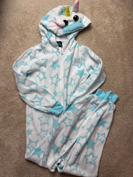 Jellifish unicorn one piece - blue stars - size Youth - 7 (S)