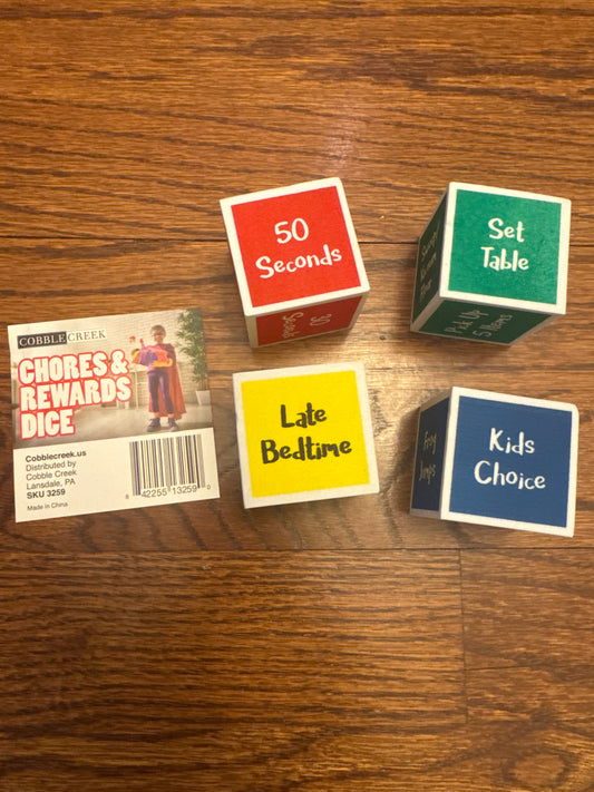 Chores & Rewards dice - brand new