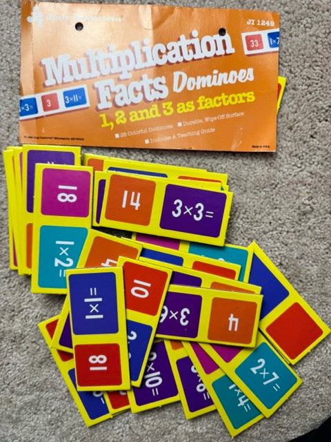 Multiplication 1,2,3 Dominoes