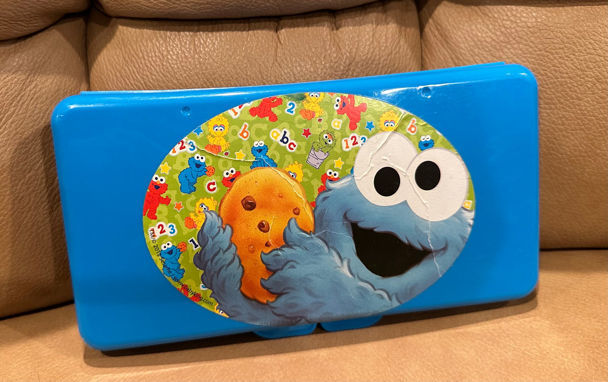 Cookie Monster plastic Wipe  container