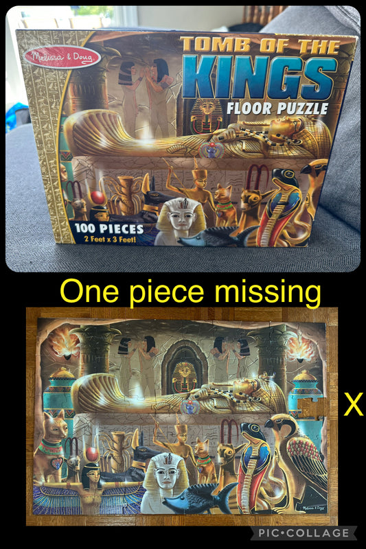one piece missing Egyptian floor puzzle