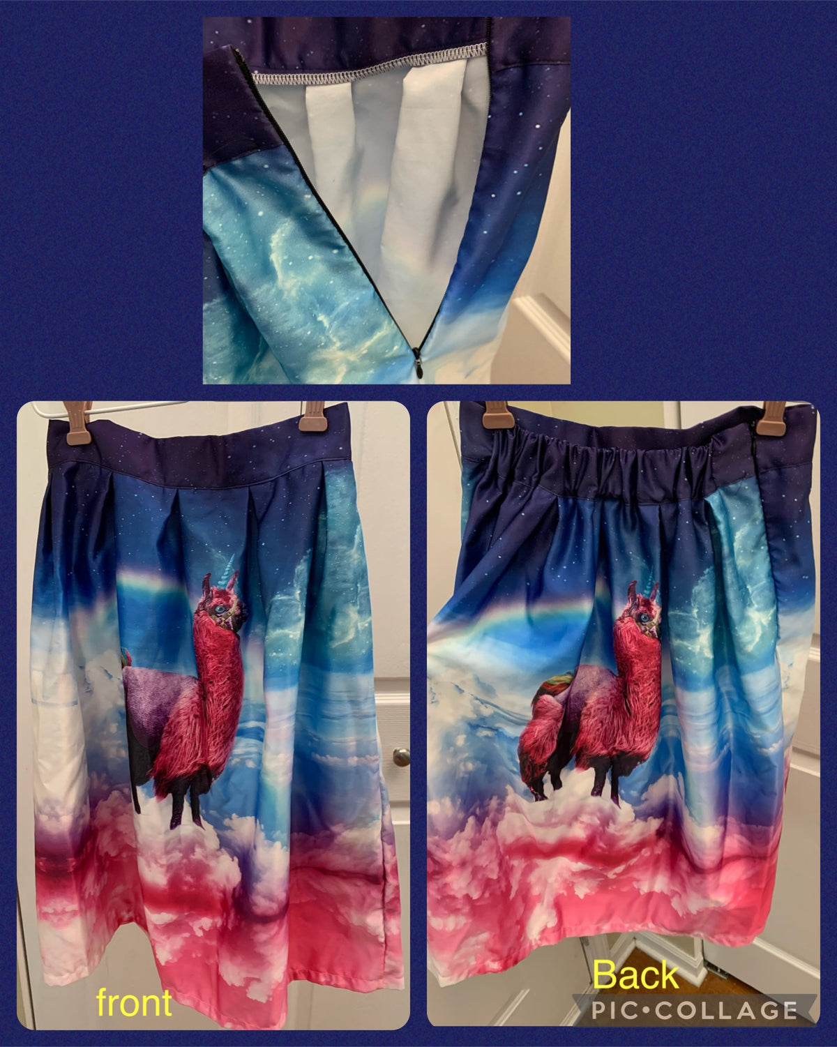 8/10 llama long skirt Like new condition - size Youth - 8 (M)