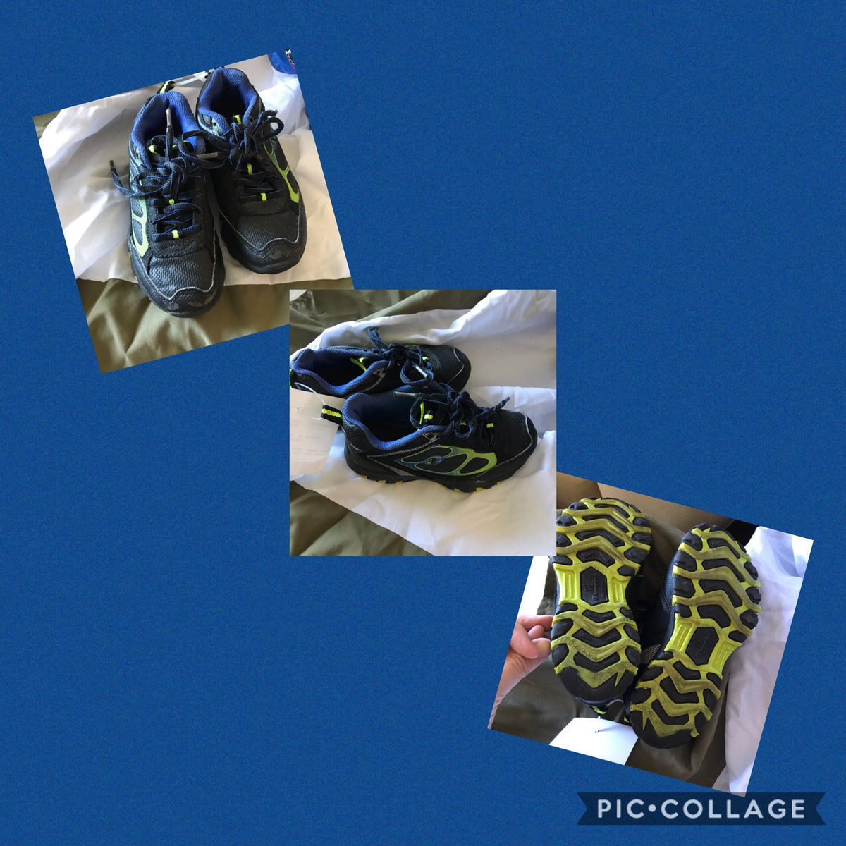 Black w. Blue/yellow Champion - size Shoes - Toddler 10 1/2