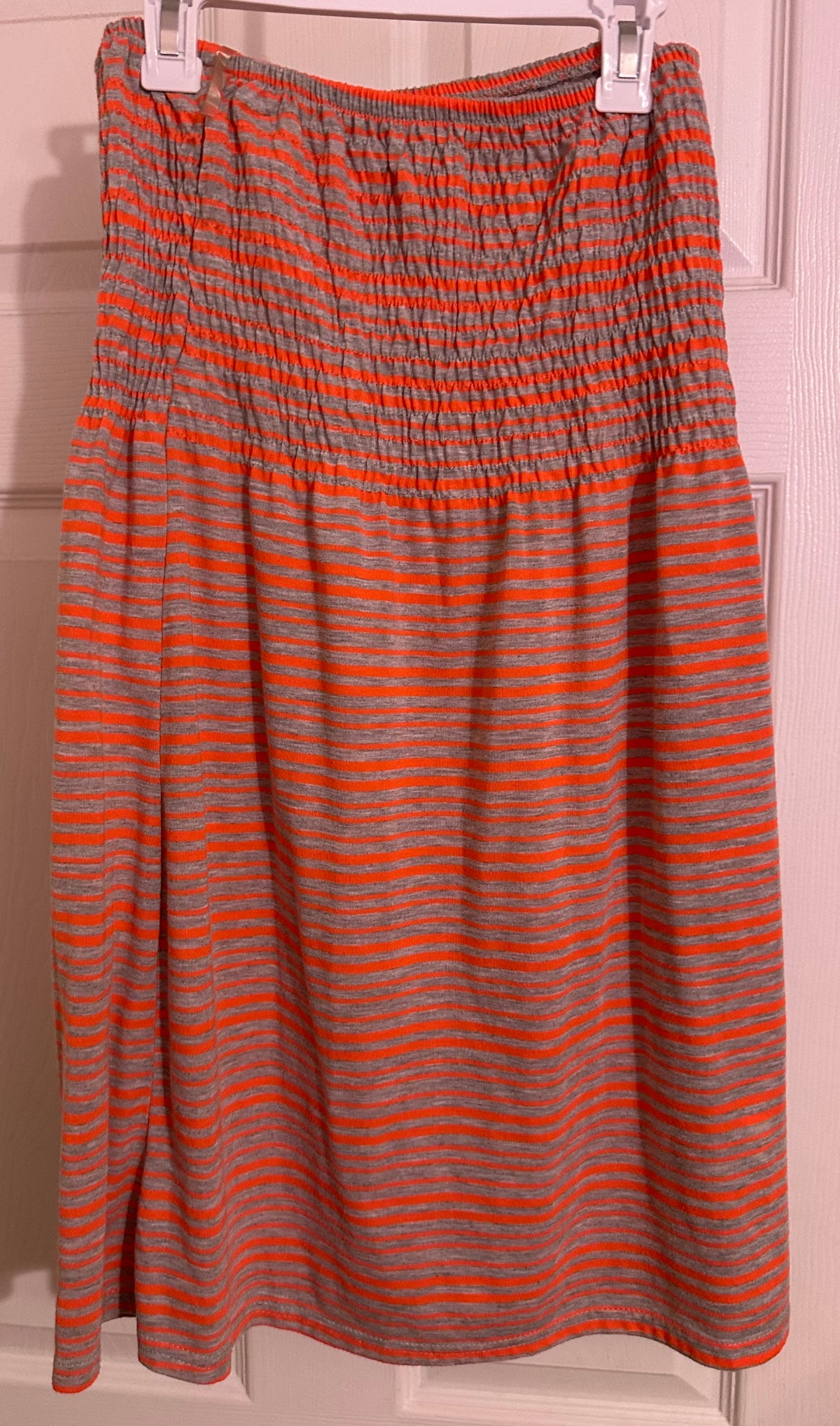 Tube top dress Coral gray EUC - size Junior - M (7/9)