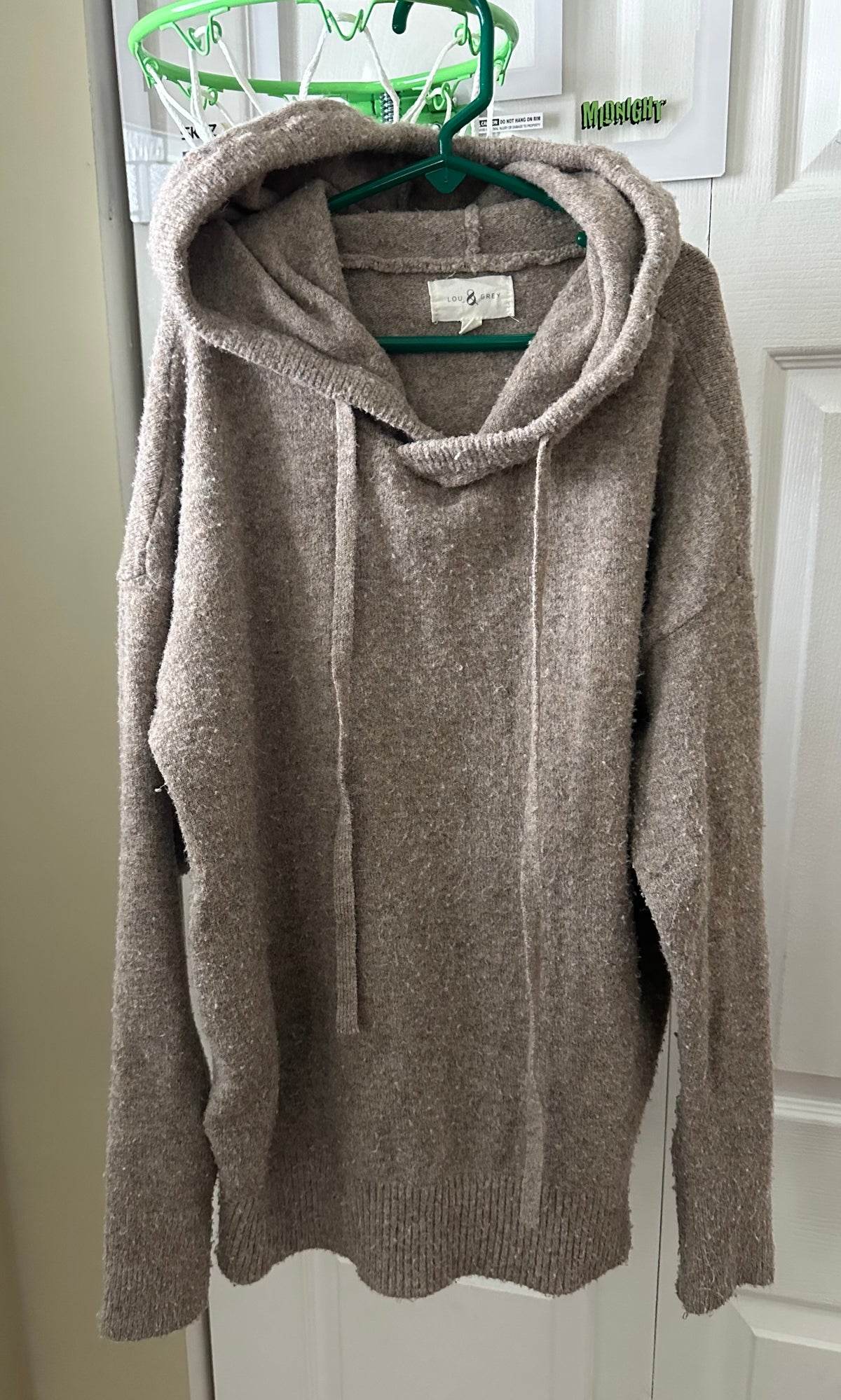 Beige lightweight hooded Sweater, Lou & Grey, EUC - size Women - S (4/6)