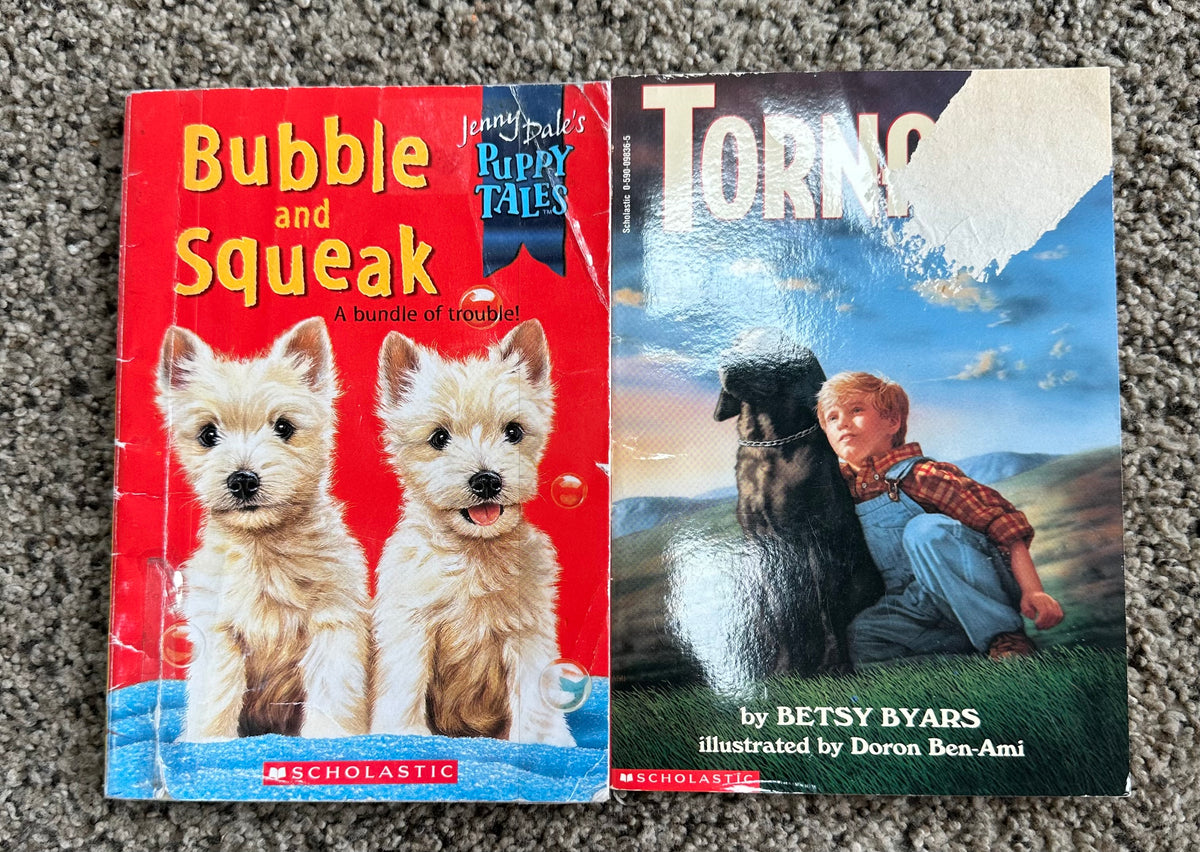 2 dog books Torando & Bubbles& Squeak