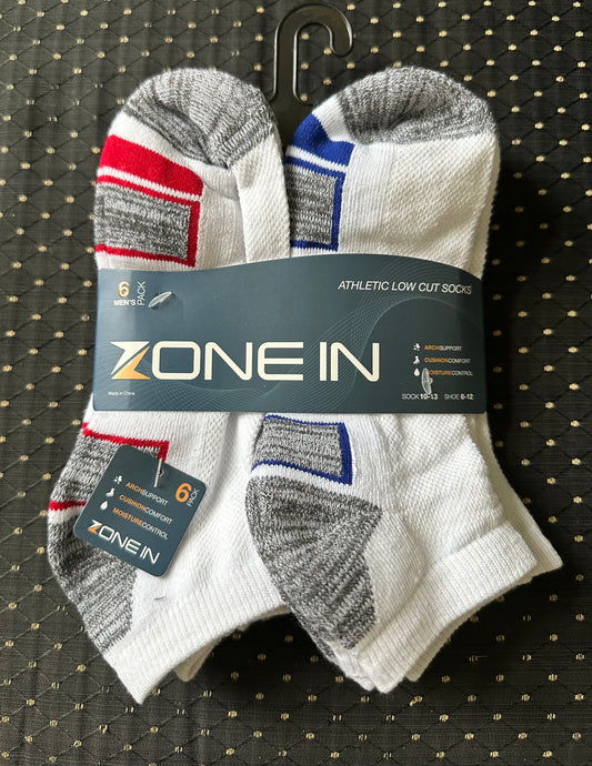New socks low cut white Fit tween/teen - size Youth - 14 (XL)