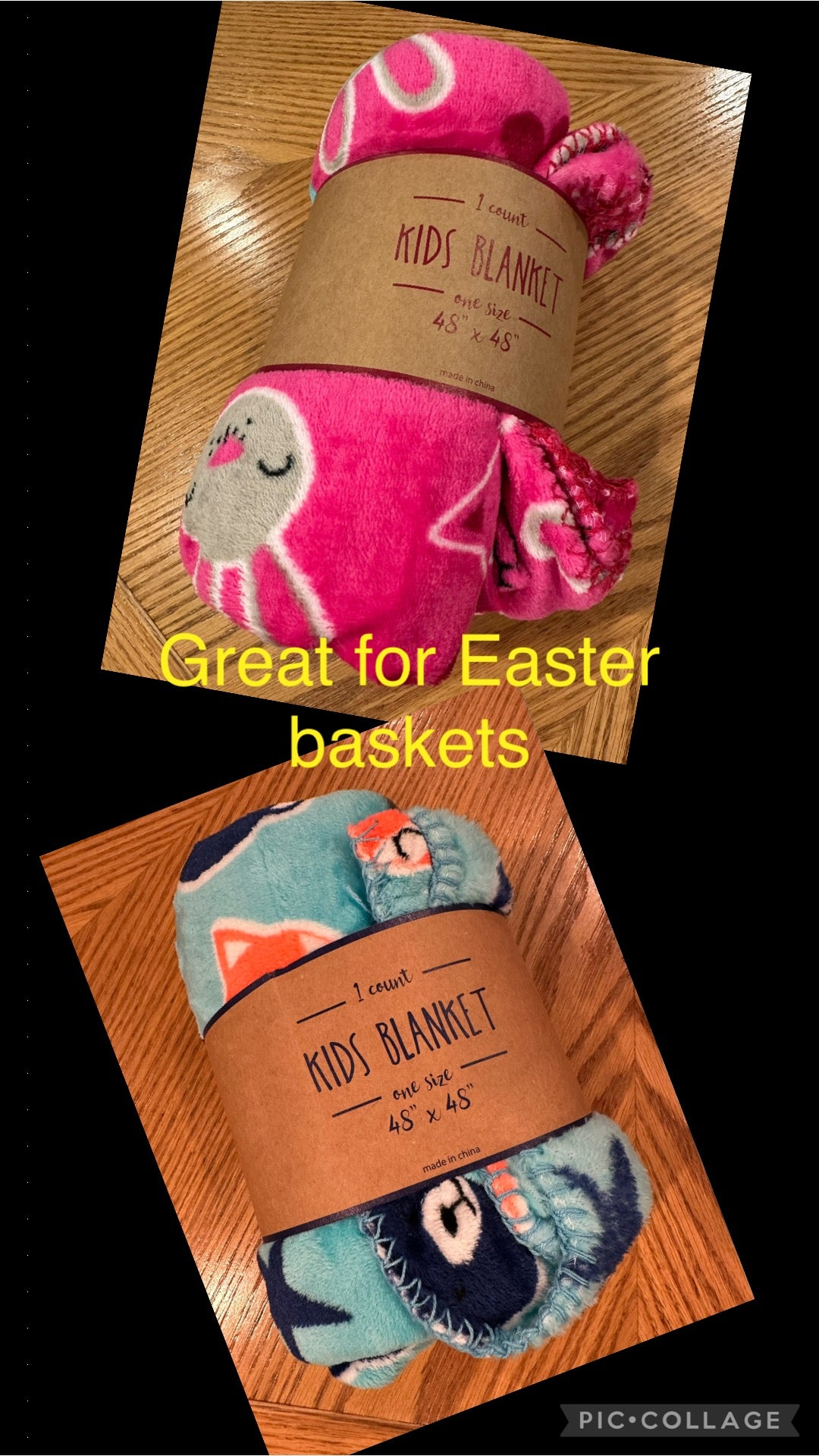 2 blankets boy/girl New Bunny/cat & bear/fox